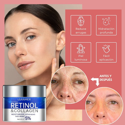 Crema Retinol Anti-Edad Blanqueadora y Reafirmante Facial
