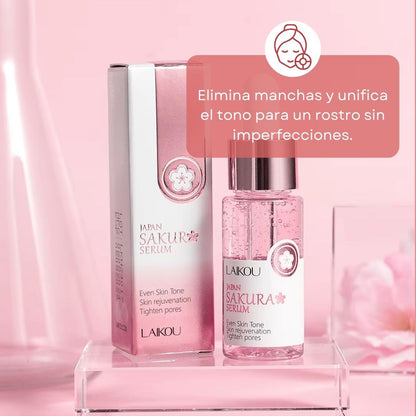 Sérum Facial de Flor de Cerezo Japonés Antiarrugas, Manchas y Rejuvenecimiento